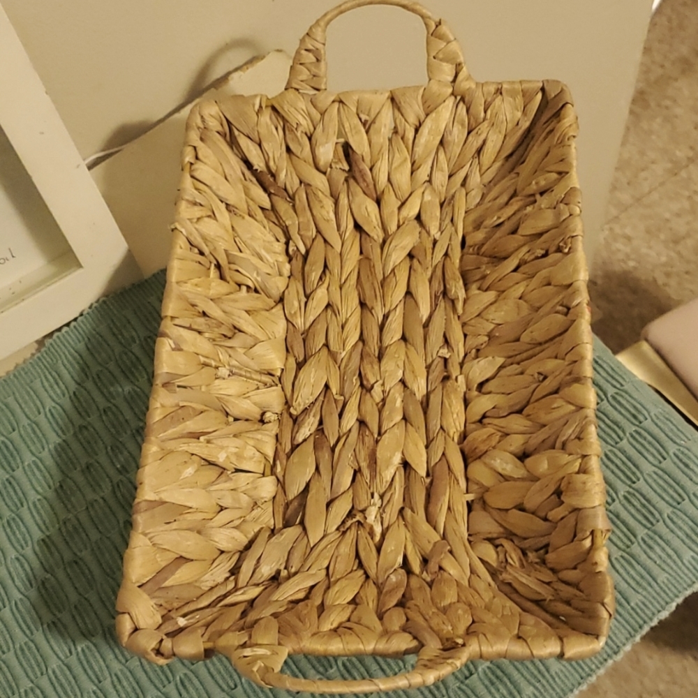 Is a Brown wicker Baskin